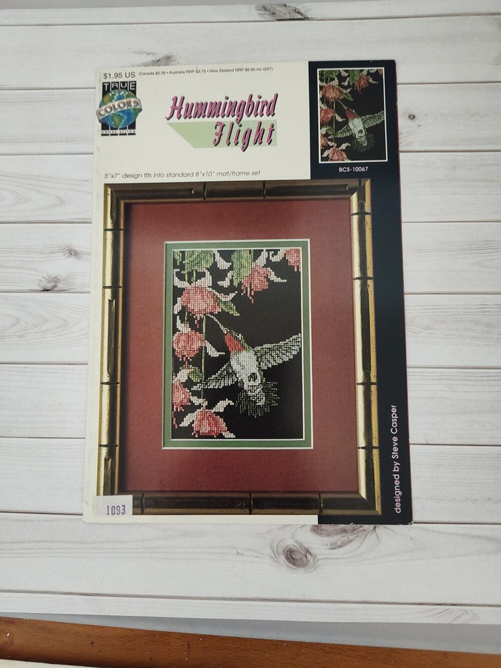 True Colors Hummingbird Flight Cross Stitch Pattern Steve Casper Artwork